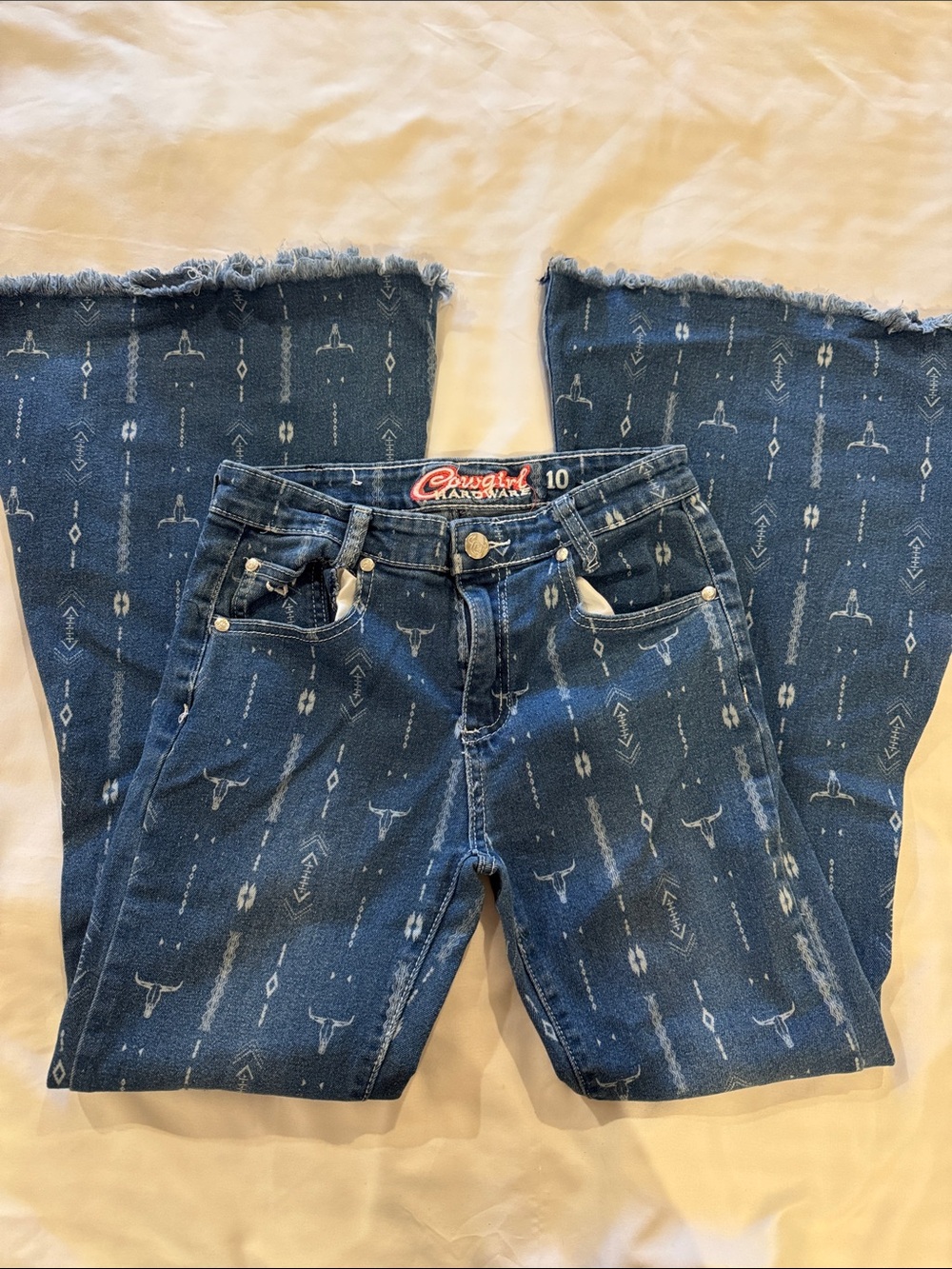 Girl’s Cowgirl Hardware Flare Jeans